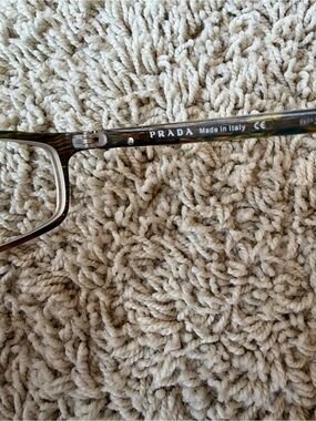 Prada VPR10G 6AK-101 Eyeglass Frames 52-16 Italy Leather Case A3